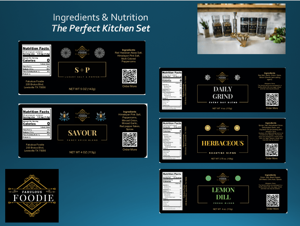 Fab Foodie "Perfect Kitchen Spice Set" - Fabulous Foodie