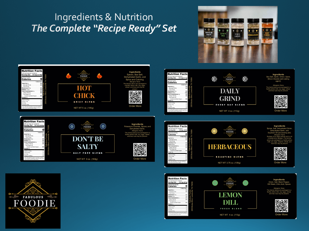 Fab Foodie "The Complete Recipe - Ready Set" - Fabulous Foodie